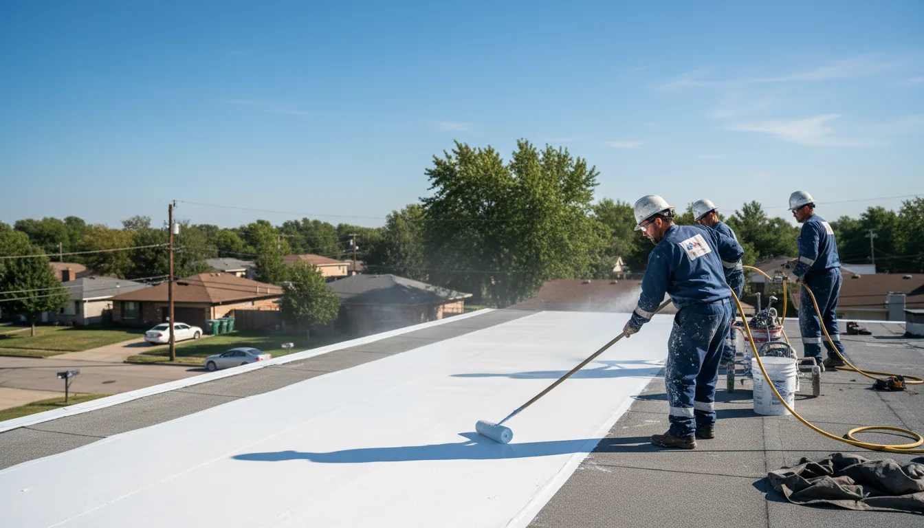 Commercial roof coating in Aubrey, TX near me